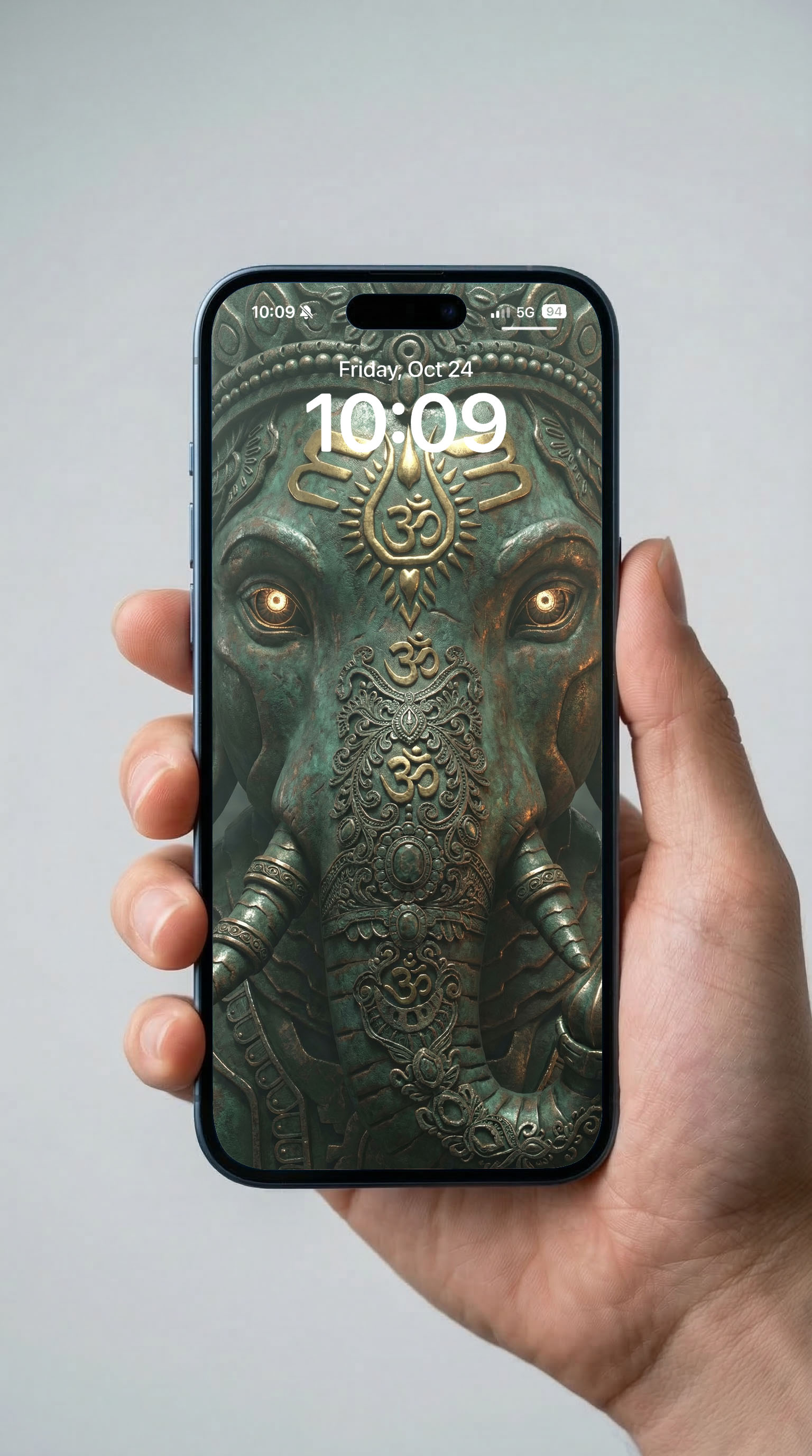 Colossal Metallic Ganesha Statue - Futuristic 3D Fine Art & Conceptual Deity Design