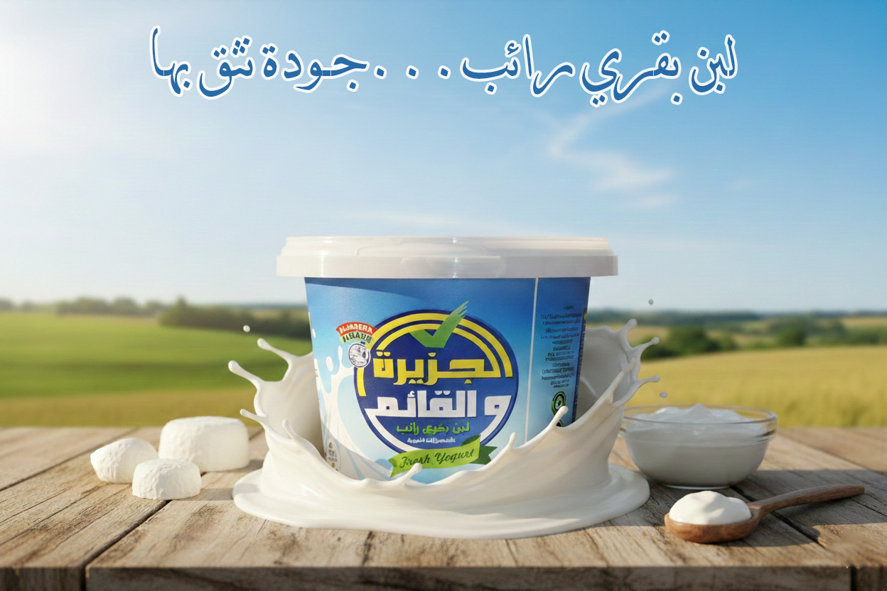  لبن بقري رائب بالمعززات