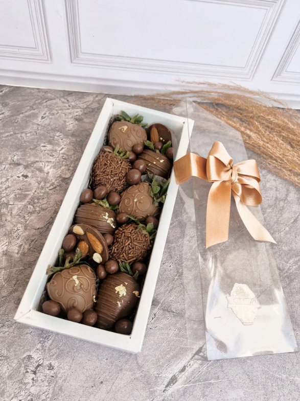 fresas con chocolate dark