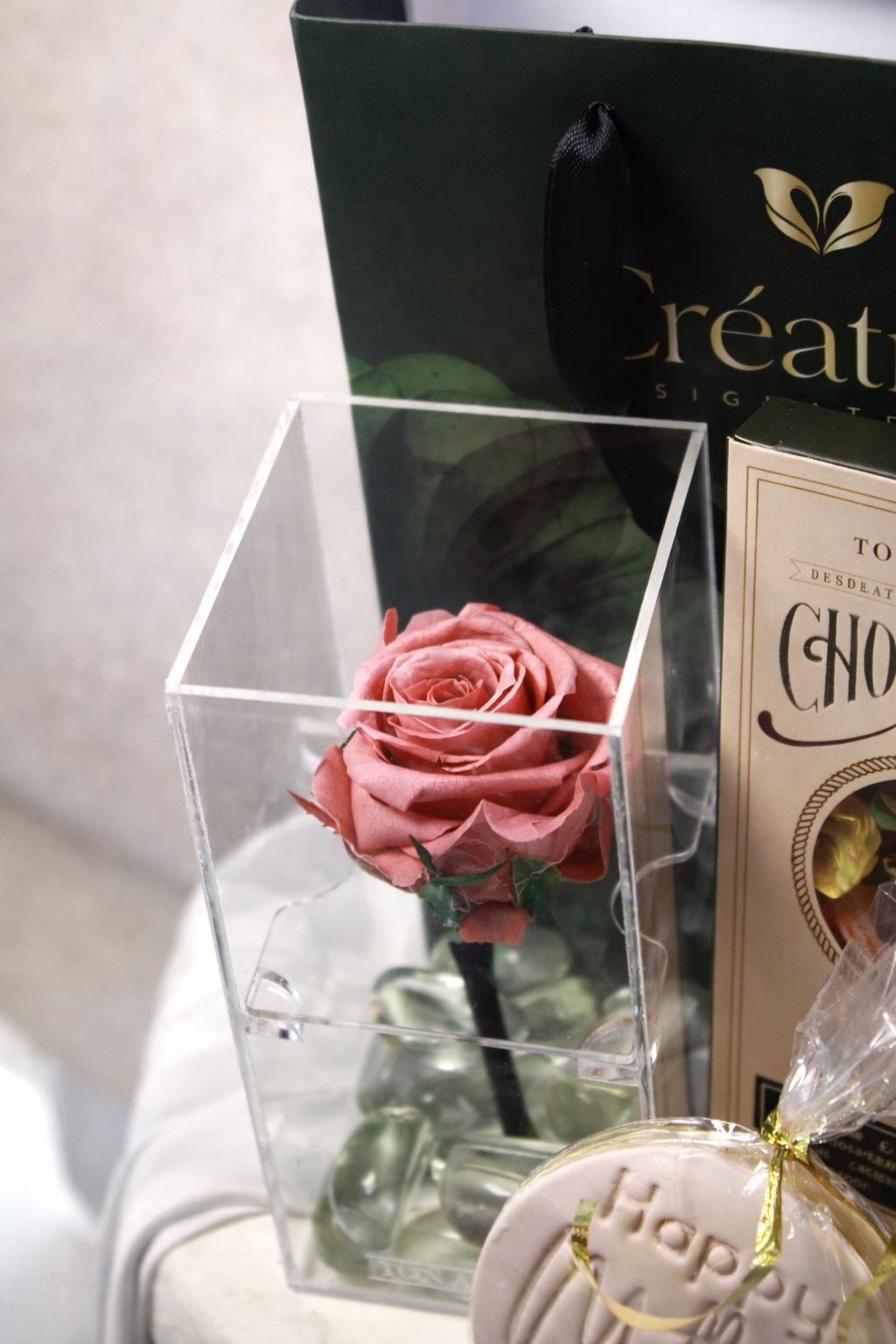 Rosa Preservada en Caja Acrílica