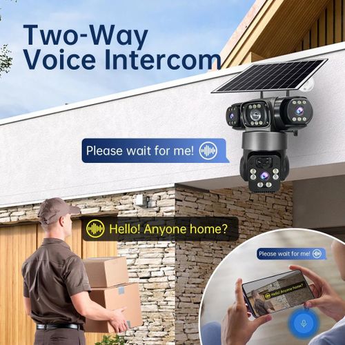 Caméra solaire 4G 3 écrans 6K