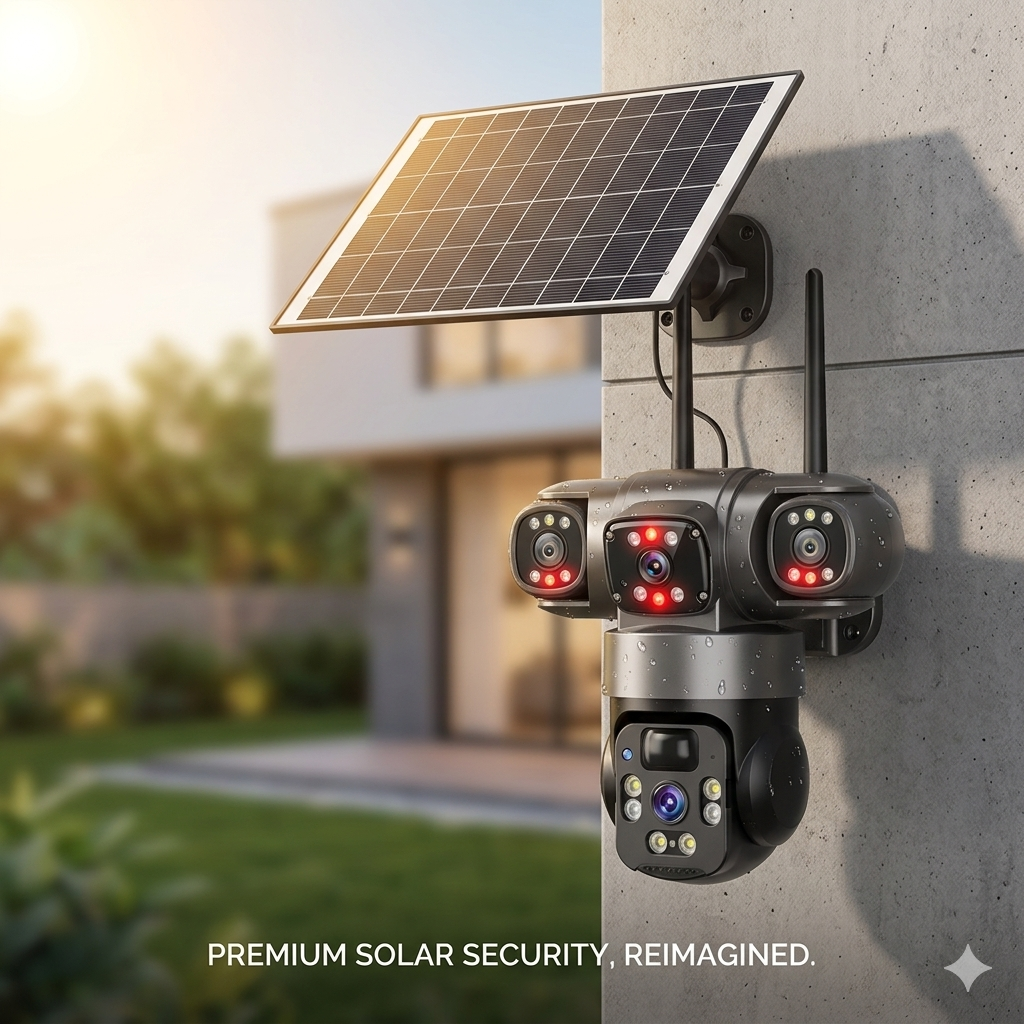 Caméra solaire 4G 3 écrans 6K