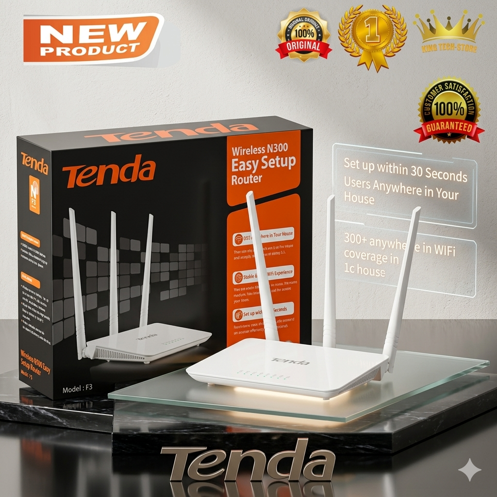 Tenda N300 F3 Routeur Point d'accés Wi-FI sans Fil