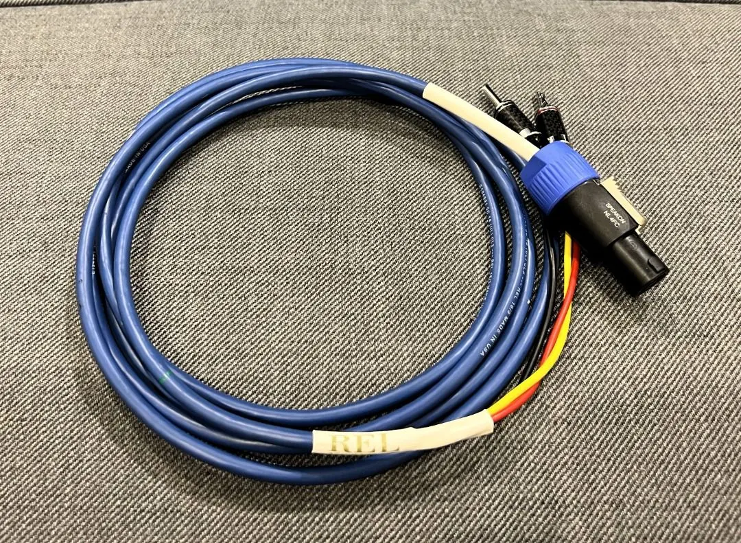 (SOLD) REL Acoustics Bassline Blue High-Level Subwoofer Cable - 3 meters