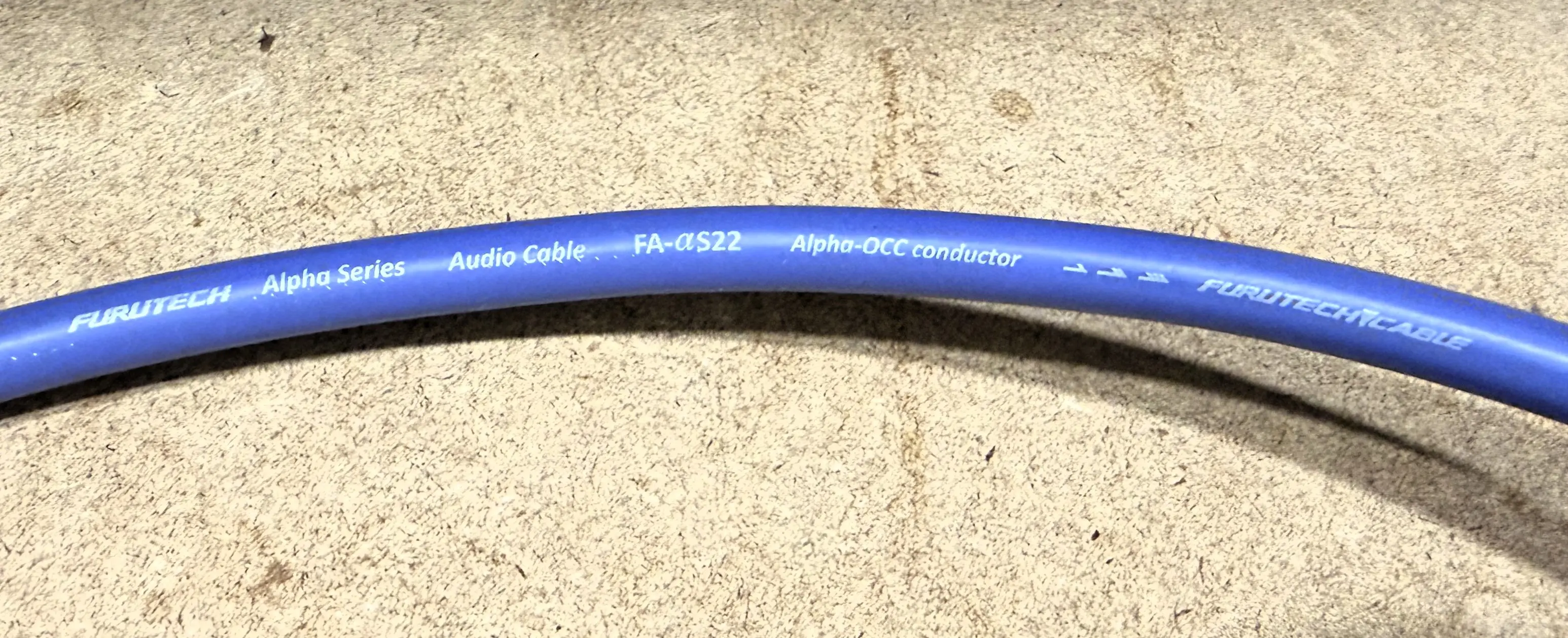(SOLD) Furutech FA-αS22 Interconnect Terminated with Furutech CF-102 R (NCF) RCA Connectors