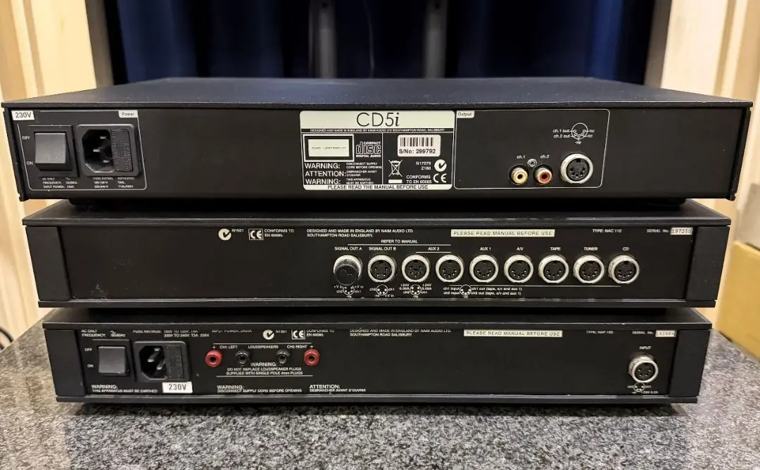 Classic Naim Audio Trio – CD5i Mk2, NAC 112 & NAP 150