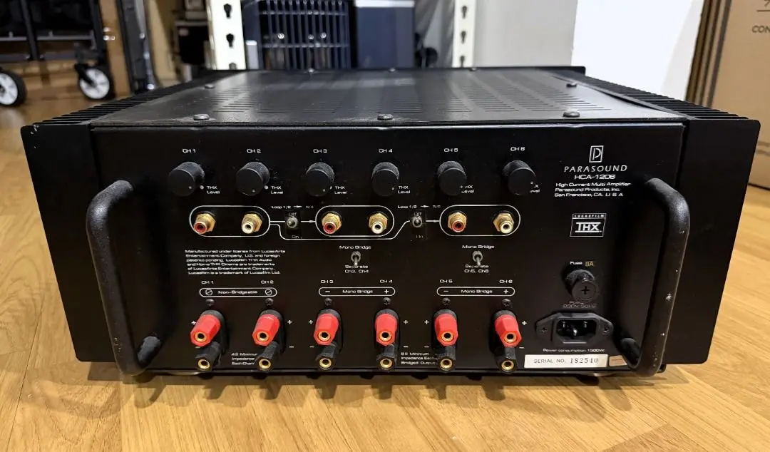 Parasound HCA-1206 6-Channel Power Amp (THX Certified / Design by John Curl)