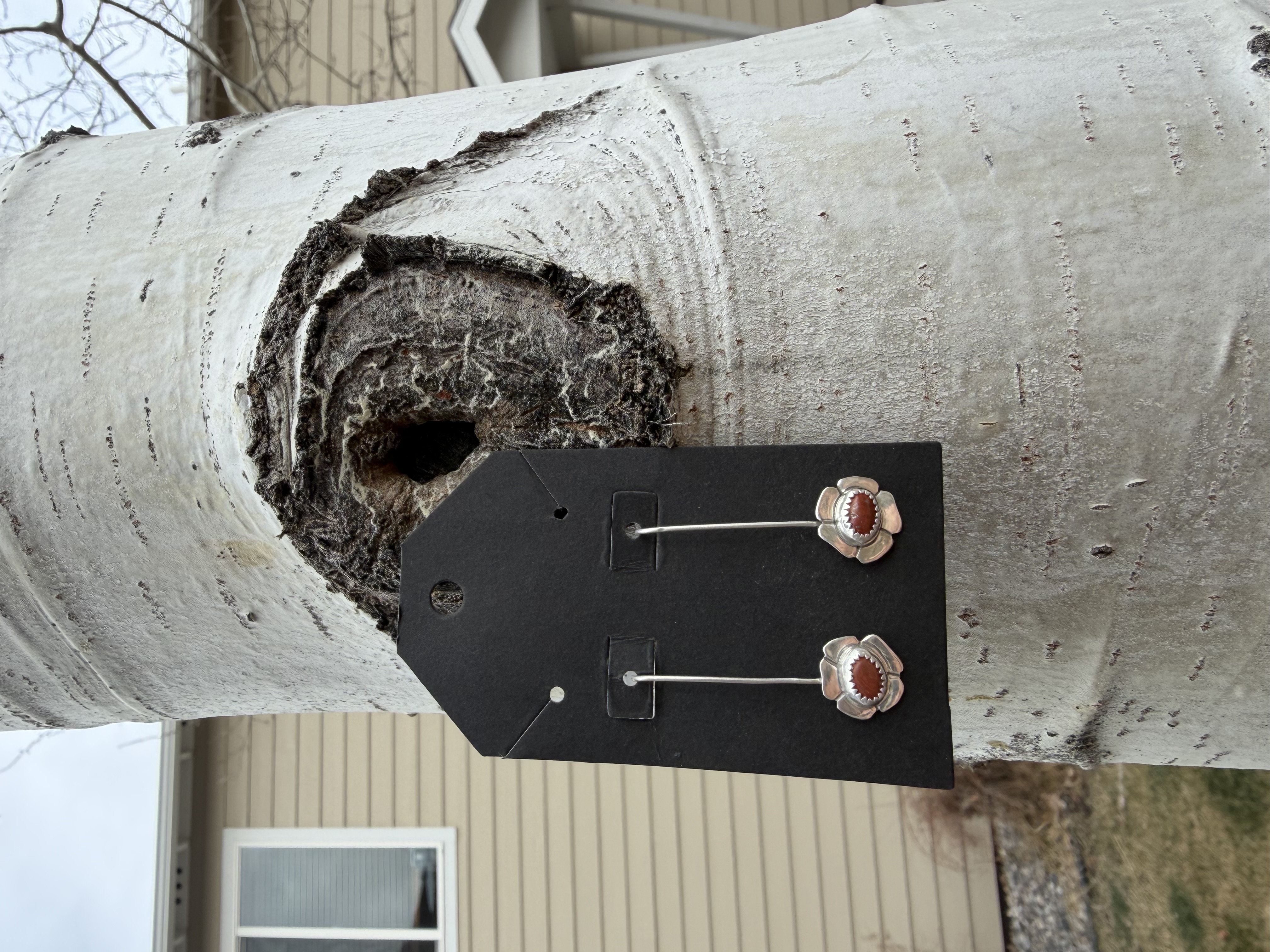 Silver Flower Dangles