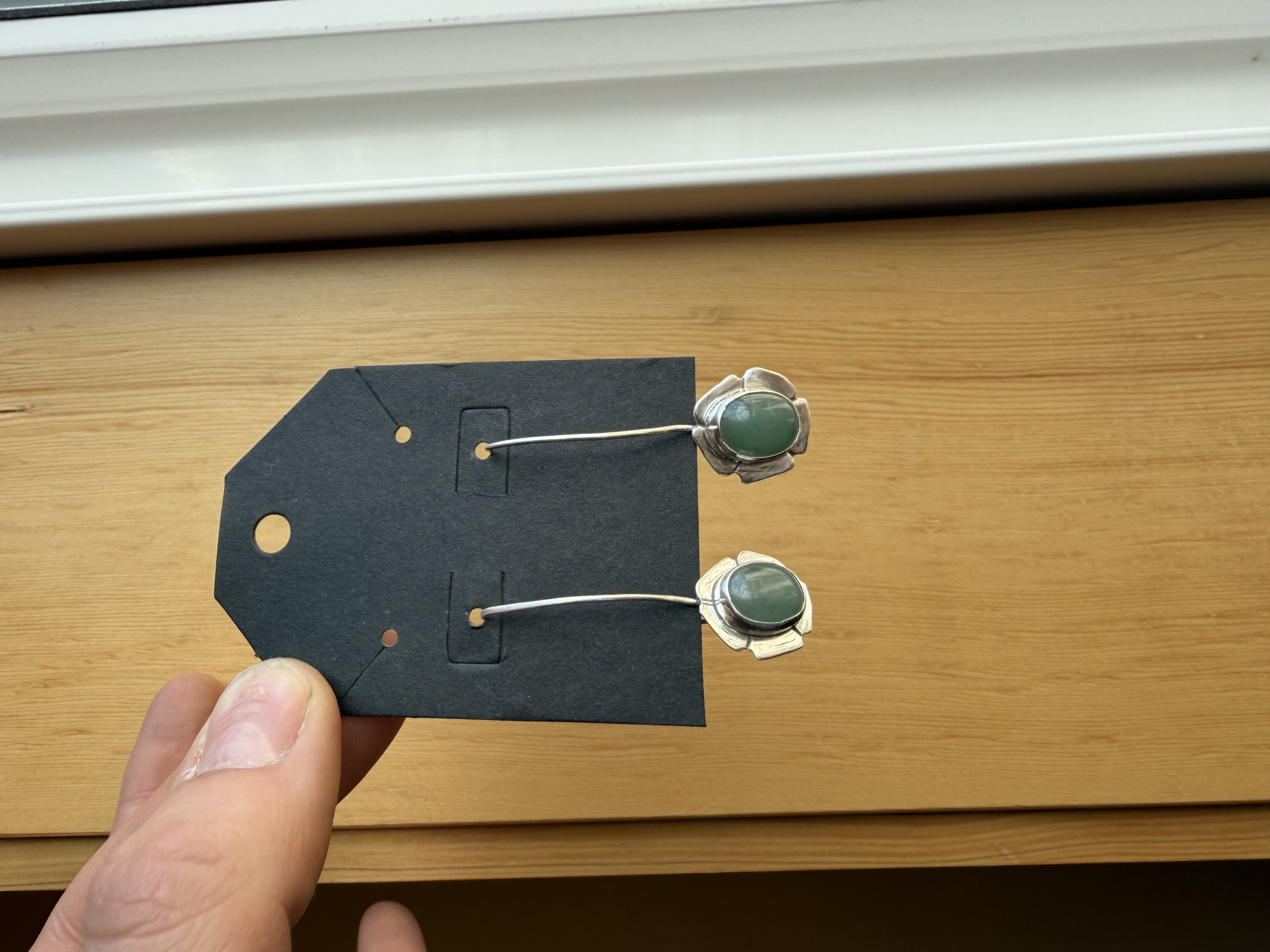 Green Flower Dangles