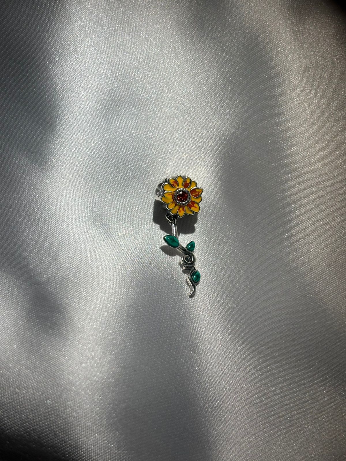 Charm de Plata - Girasol