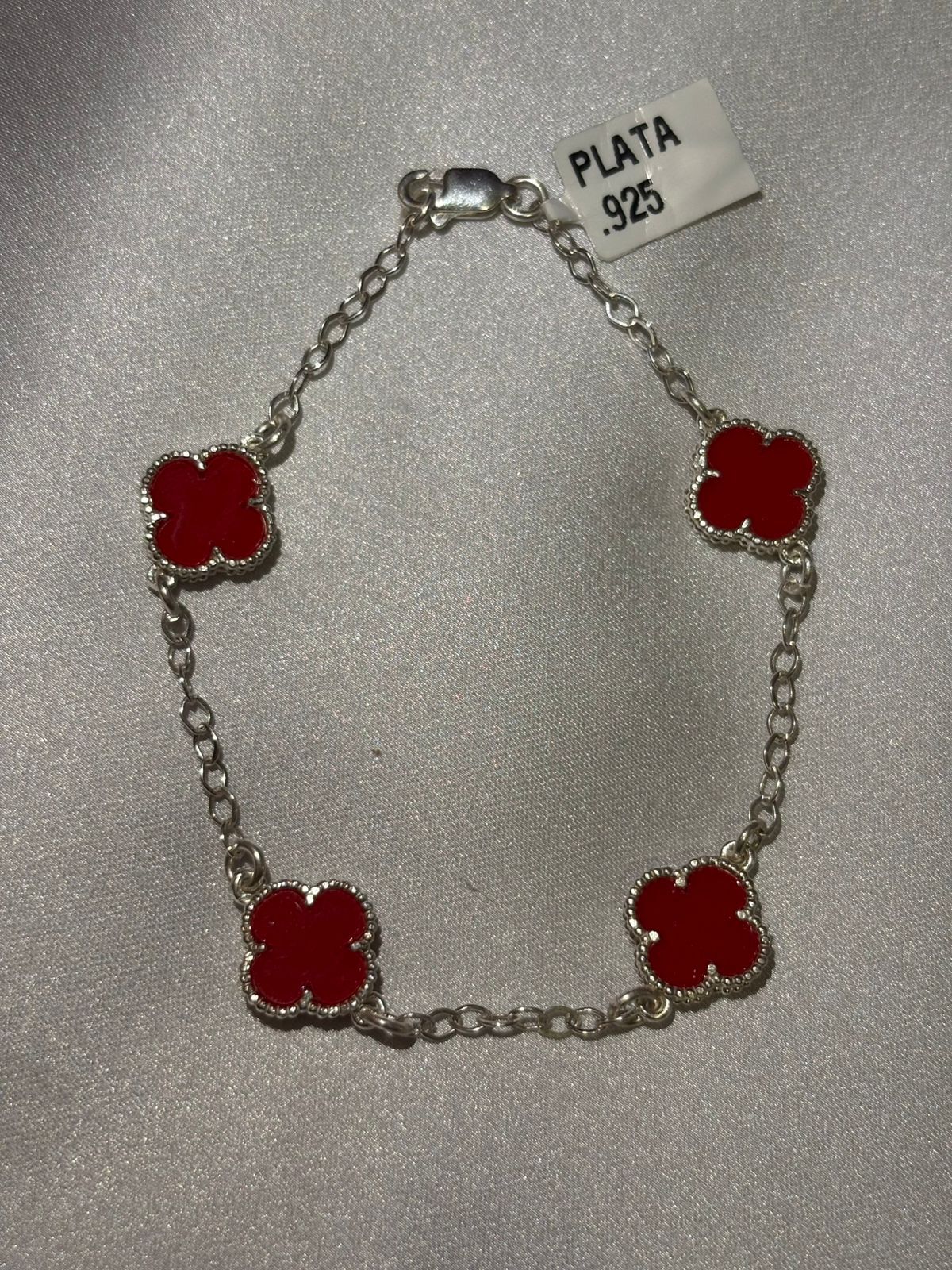 Pulsera de Plata Modelo Van Cleef & Arpels - Roja