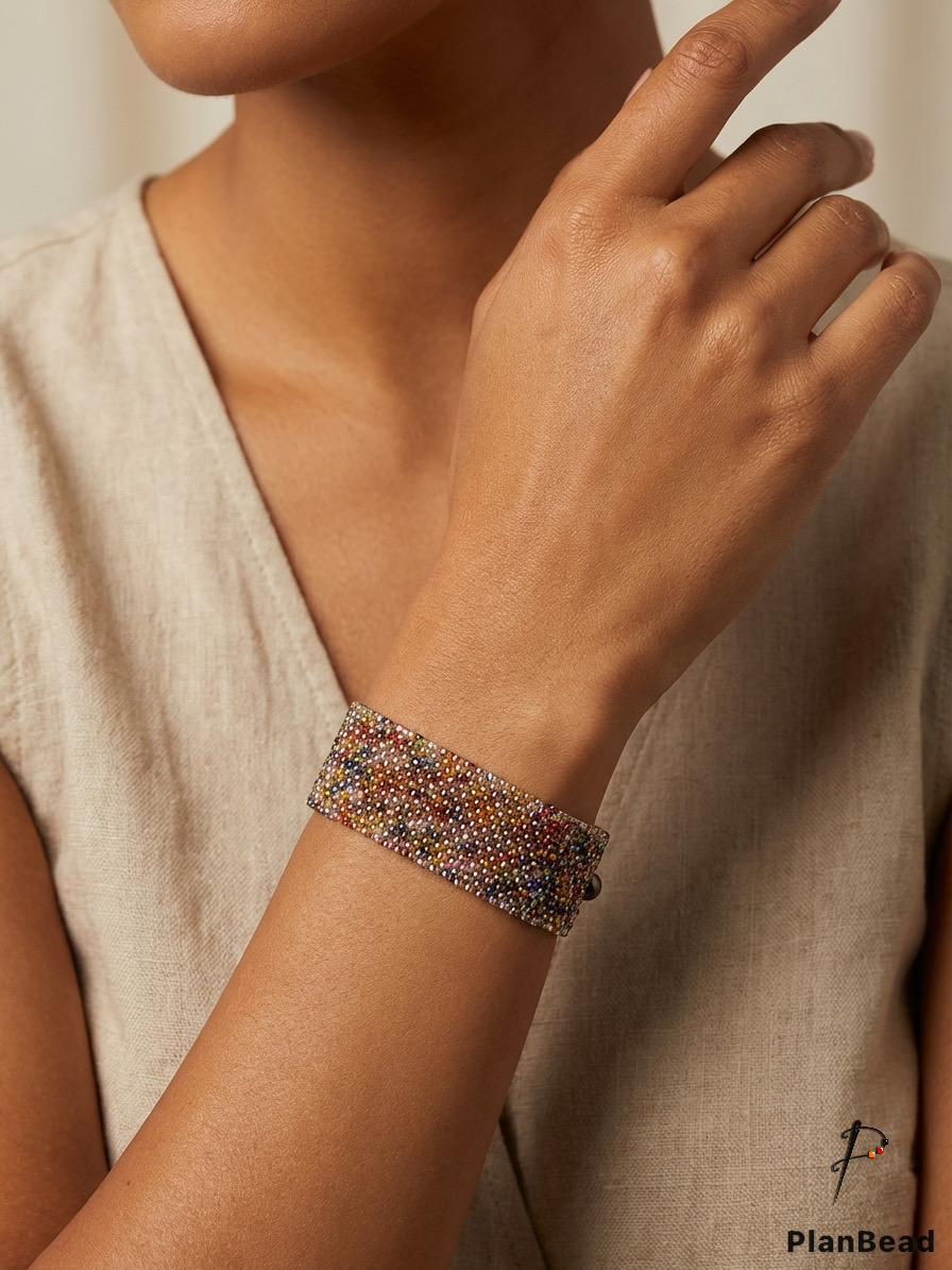 "Magic Copper" Czechoslovankian Rocaille Glass Beaded Bracelet