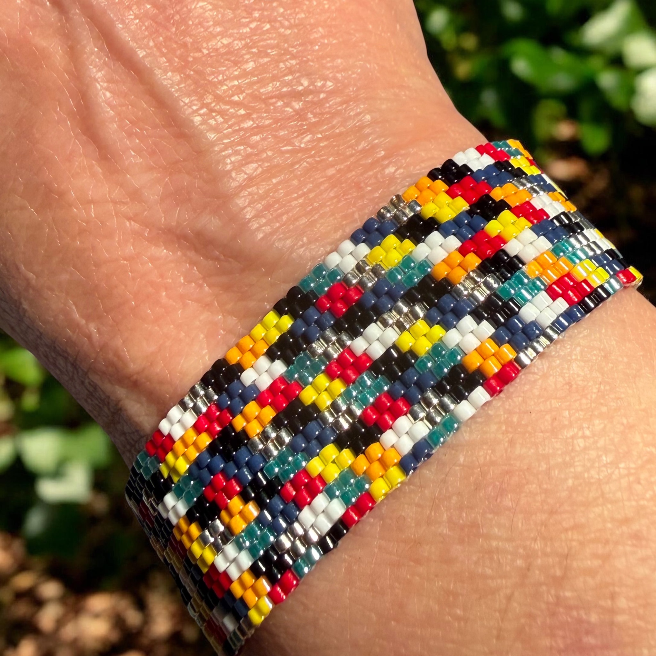Organized Color Chaos Beaded Bracelet 