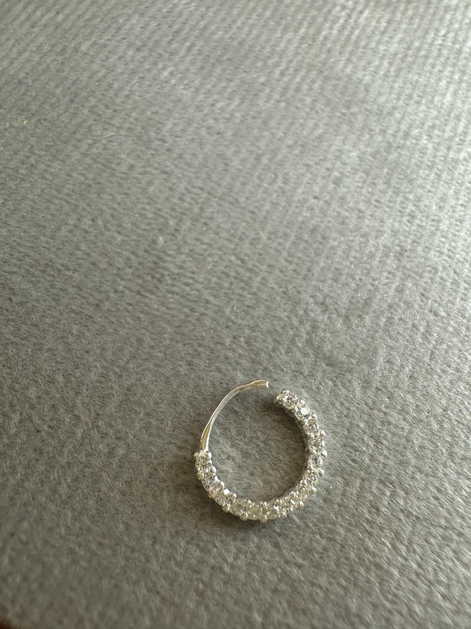 Piercing Argola Com Detalhe em Micro Zircônia