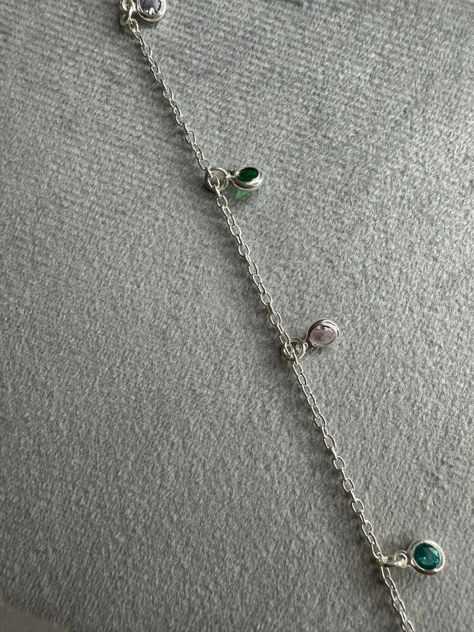 Tornozeleira em Zircônia Cartier Colorida