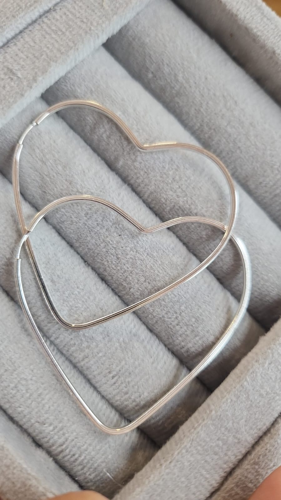 Argola Coração Fio Quadrado 1.5Mm