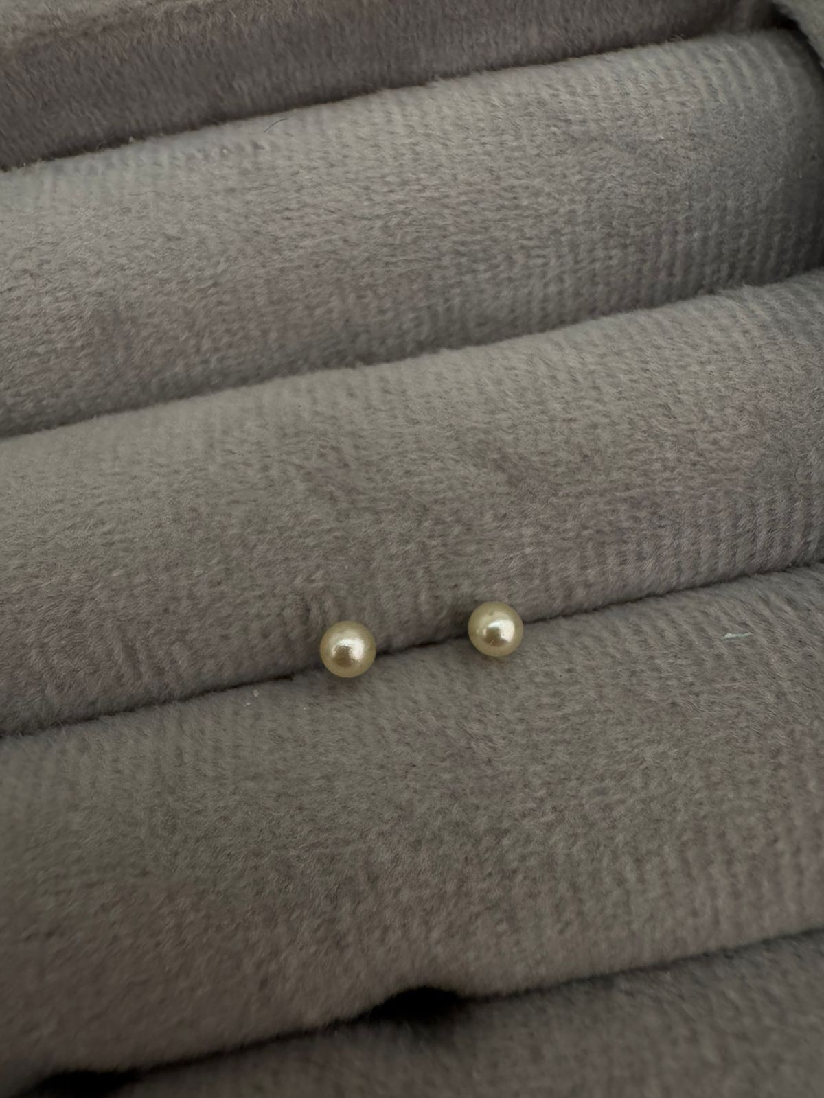 Par De Brincos De Prata 925 Pérolas Creme Com Tarraxa Baby