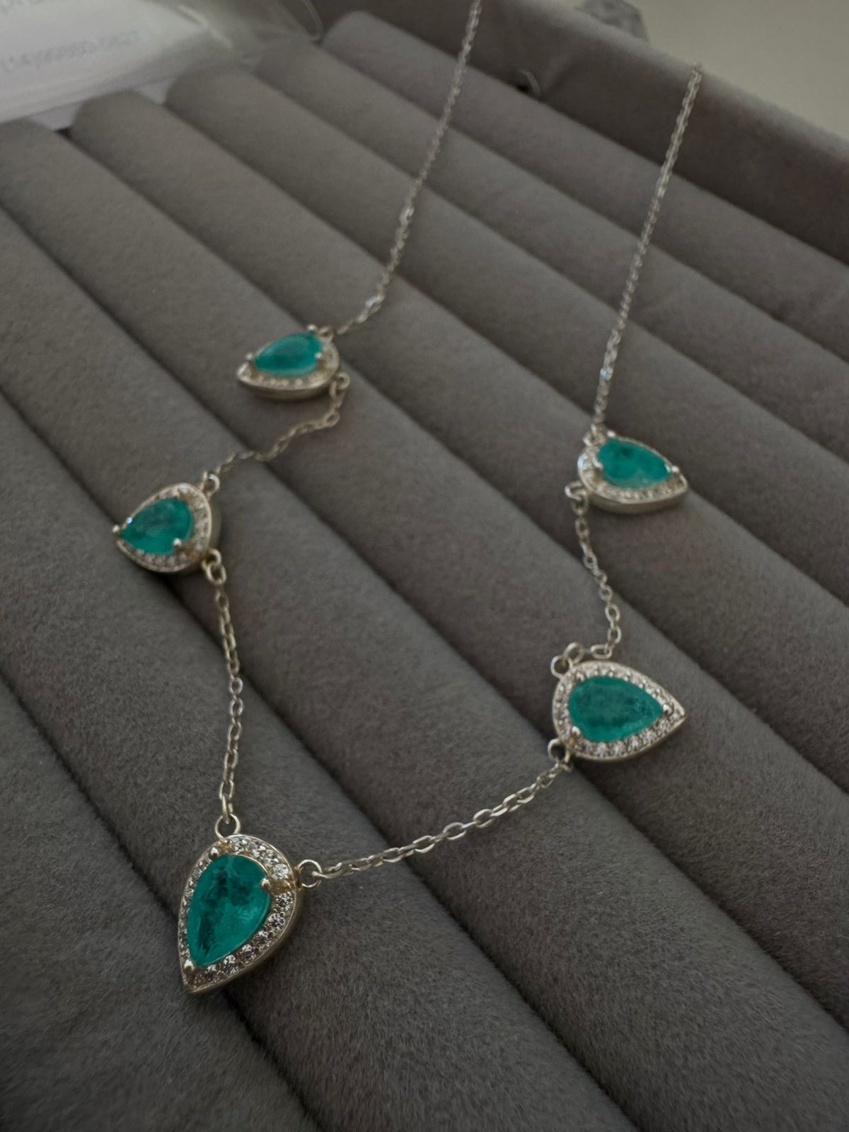 Colar Gota Verde Água na Micro Zircônia