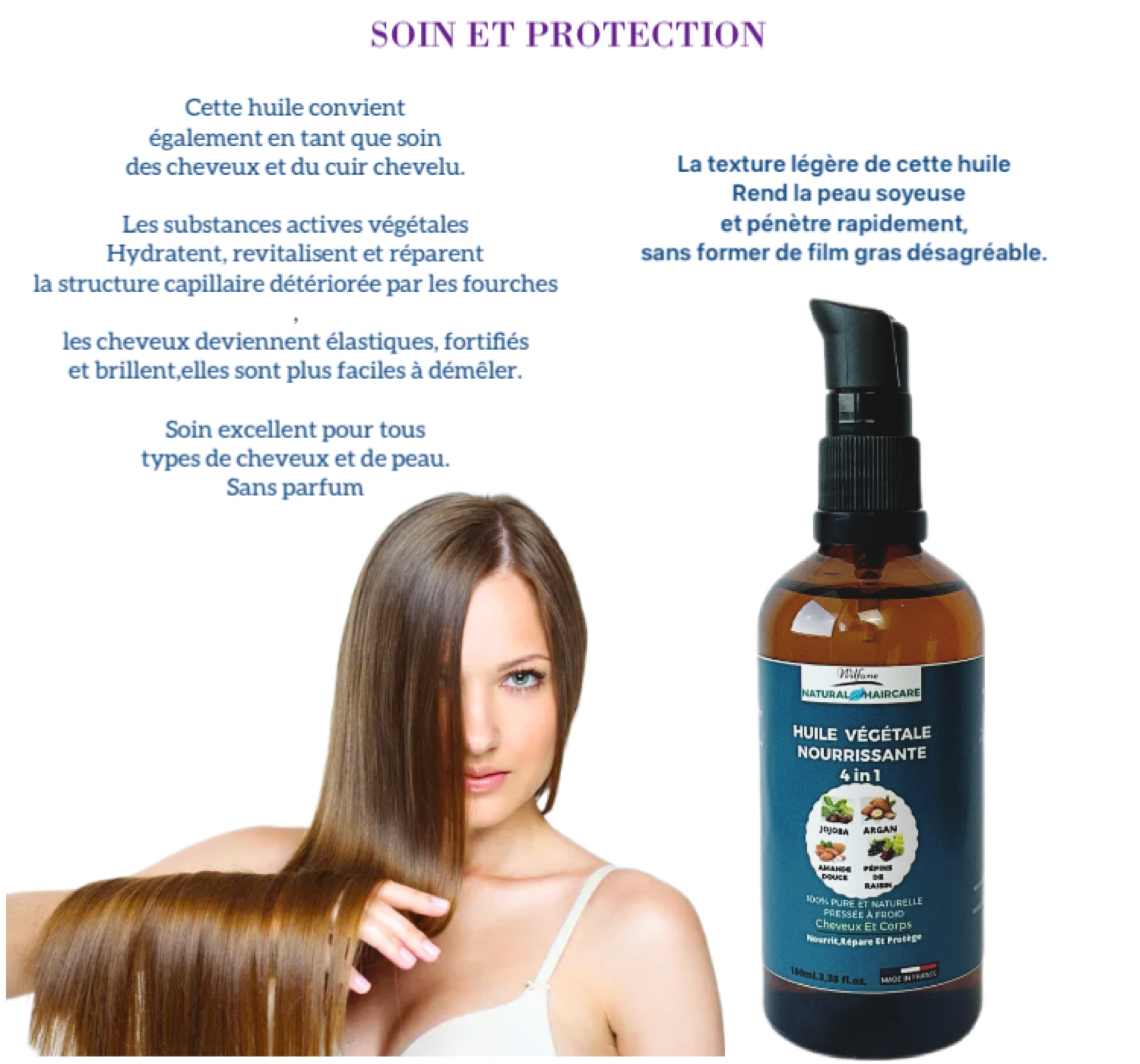 Huile Végétale Nourrissante 4 en 1