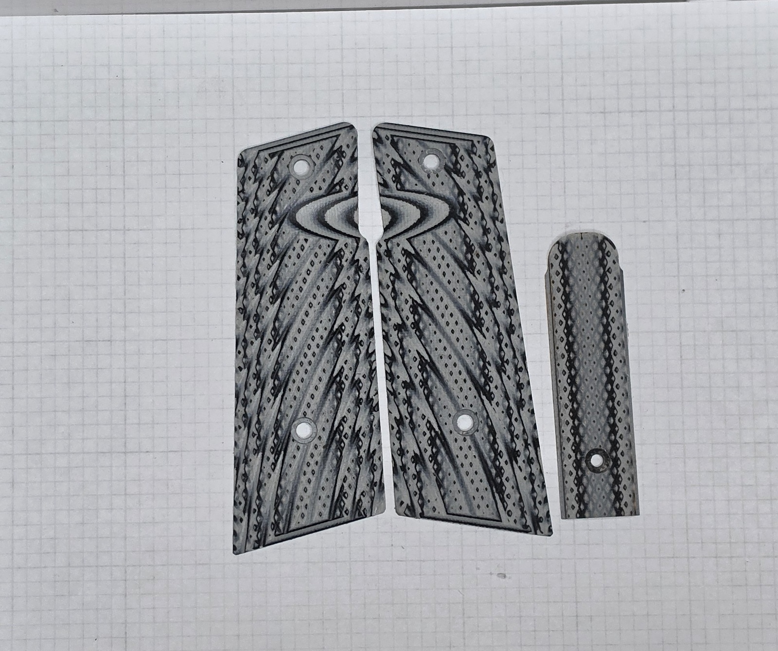 Black and Grey G10 Flat Backstrap only 