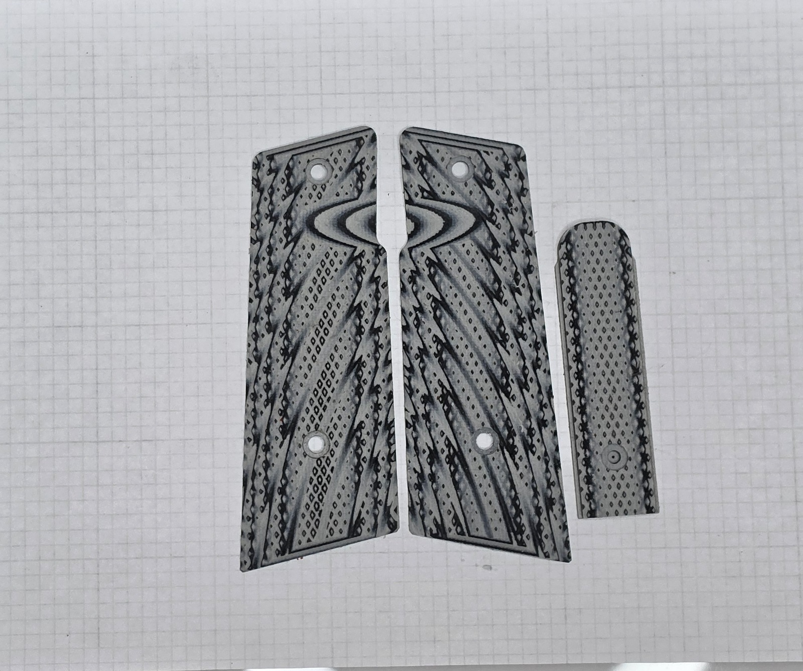 Black and Grey G10 Flat Backstrap only 