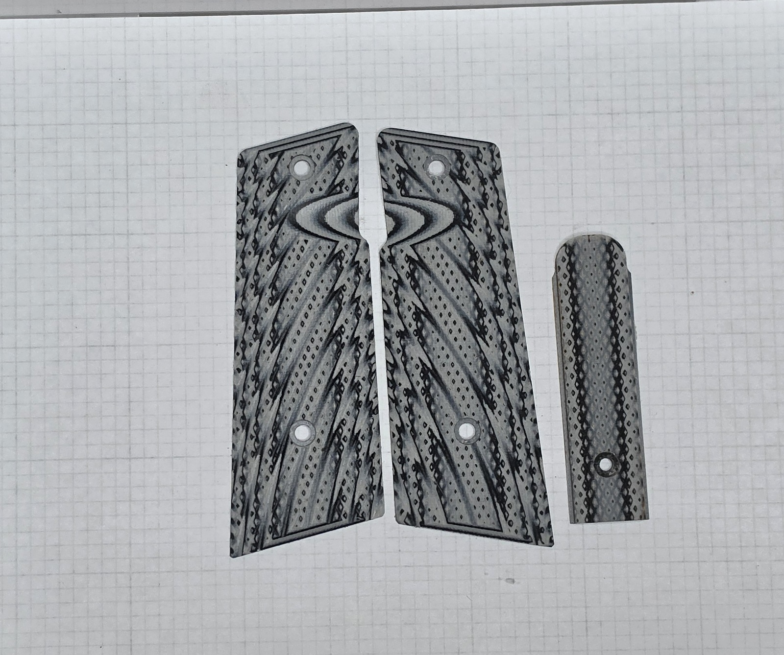 Black and Grey G10 Flat Backstrap only 