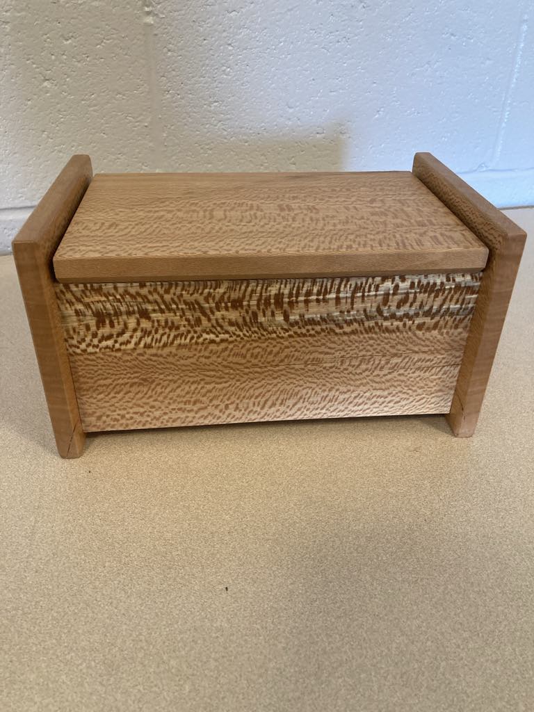 Handcrafted Sycamore Wooden Keepsake Box