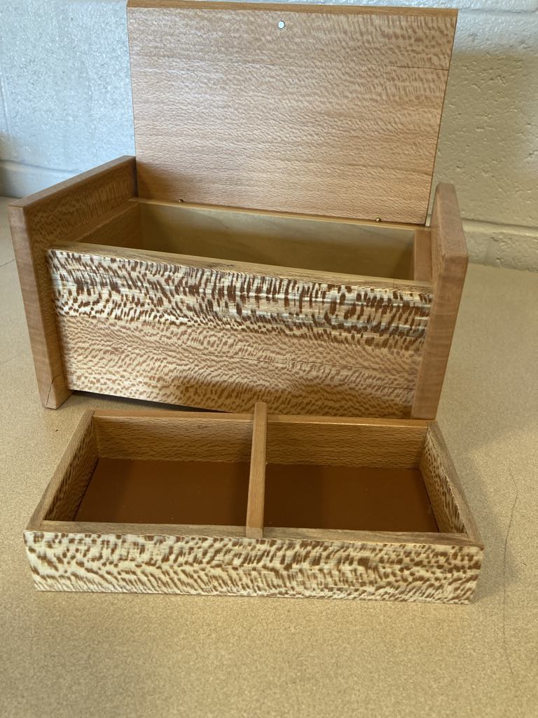 Handcrafted Sycamore Wooden Keepsake Box