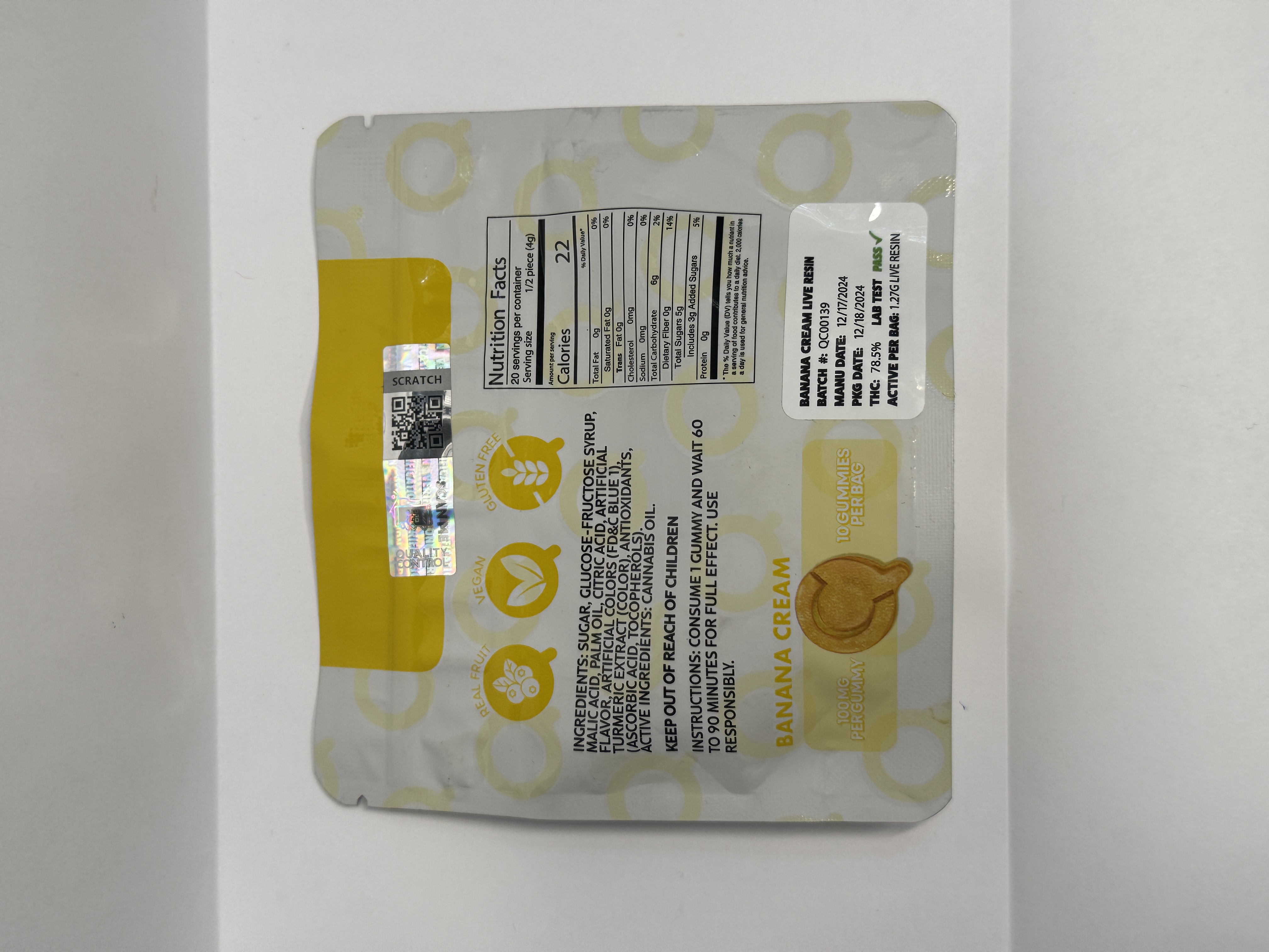 Quality Control Cannabis Banana Cream