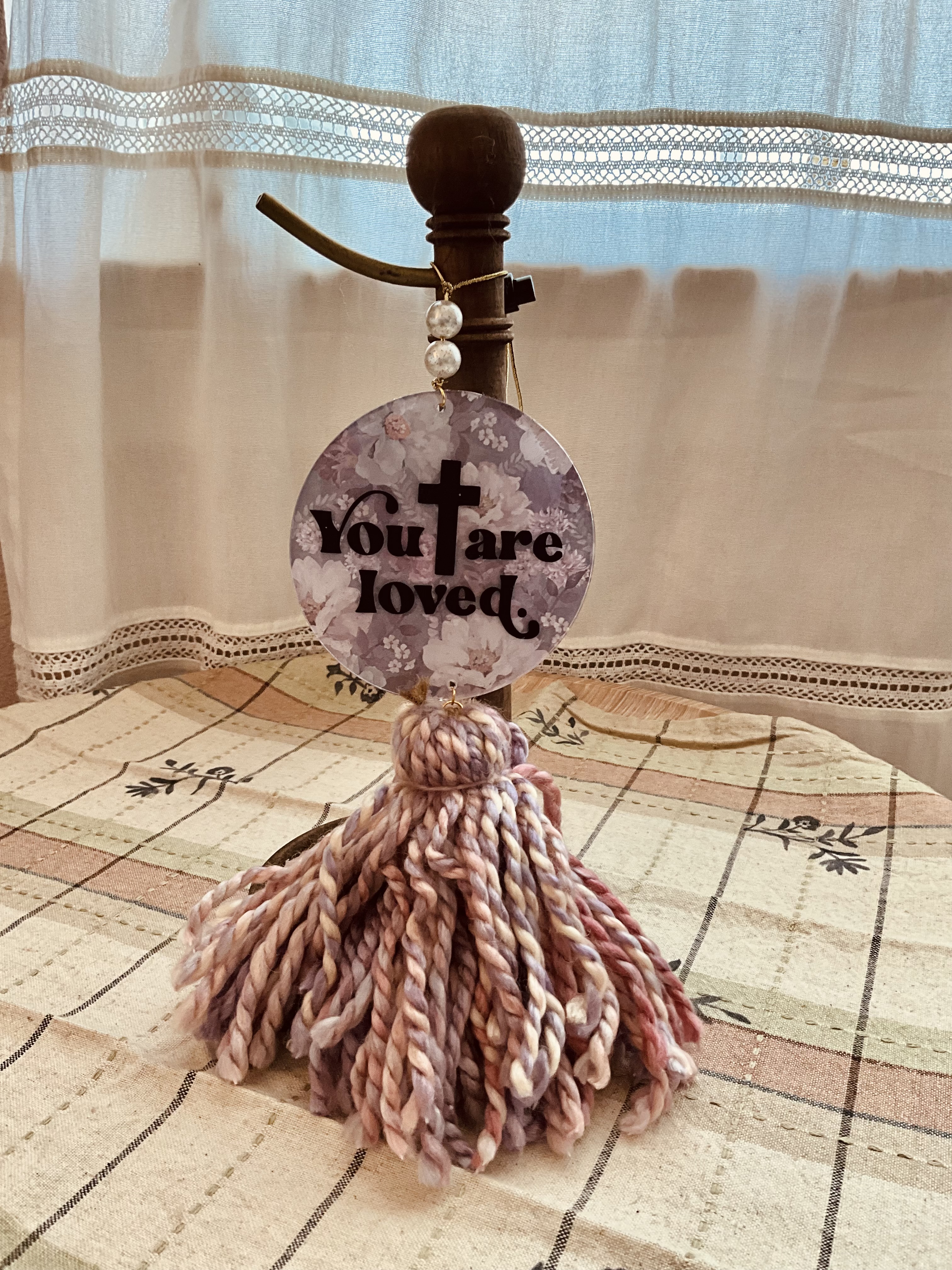 Inspirational Car Tassel Charm