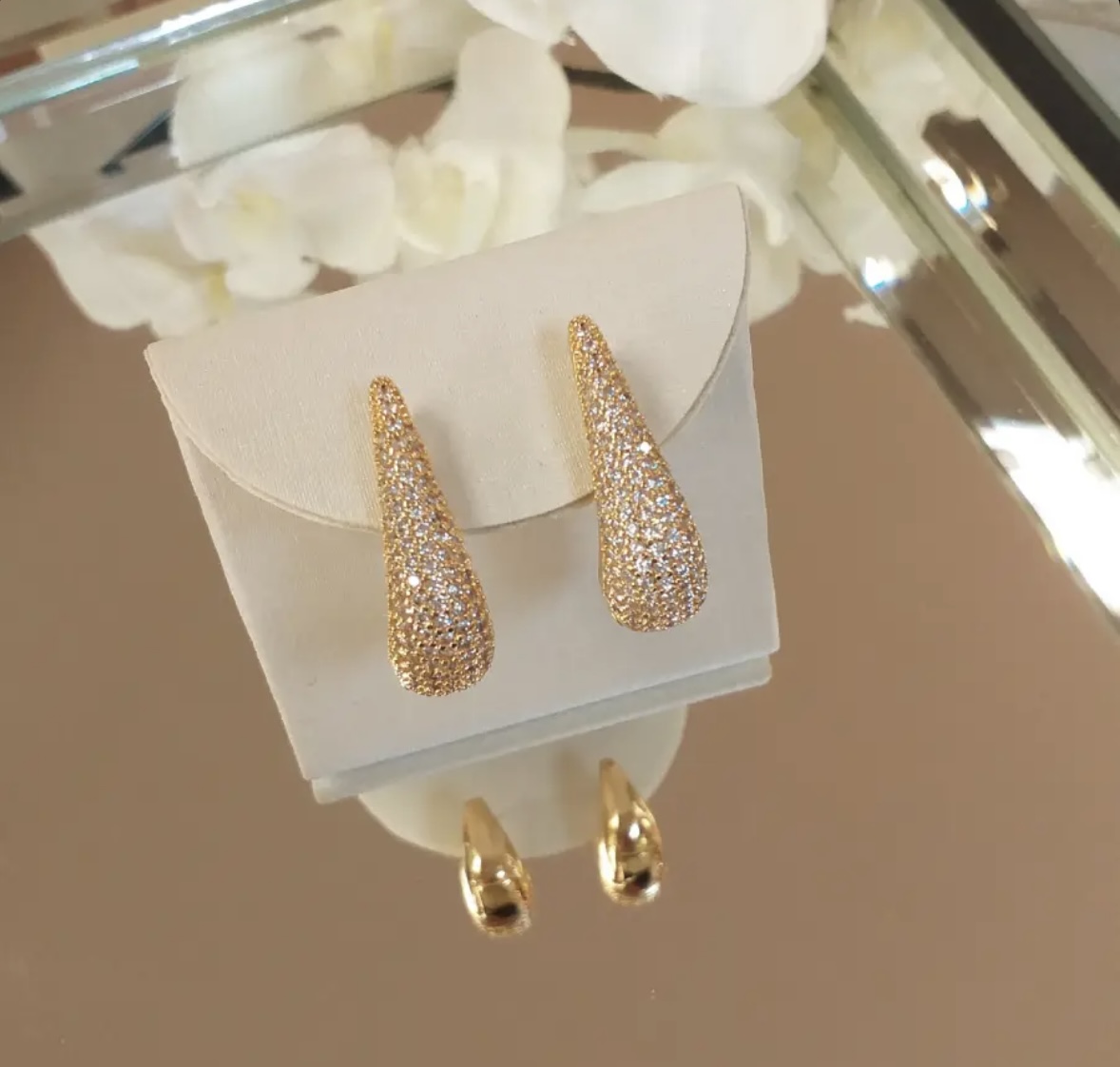 Brinco Gota Dourado
