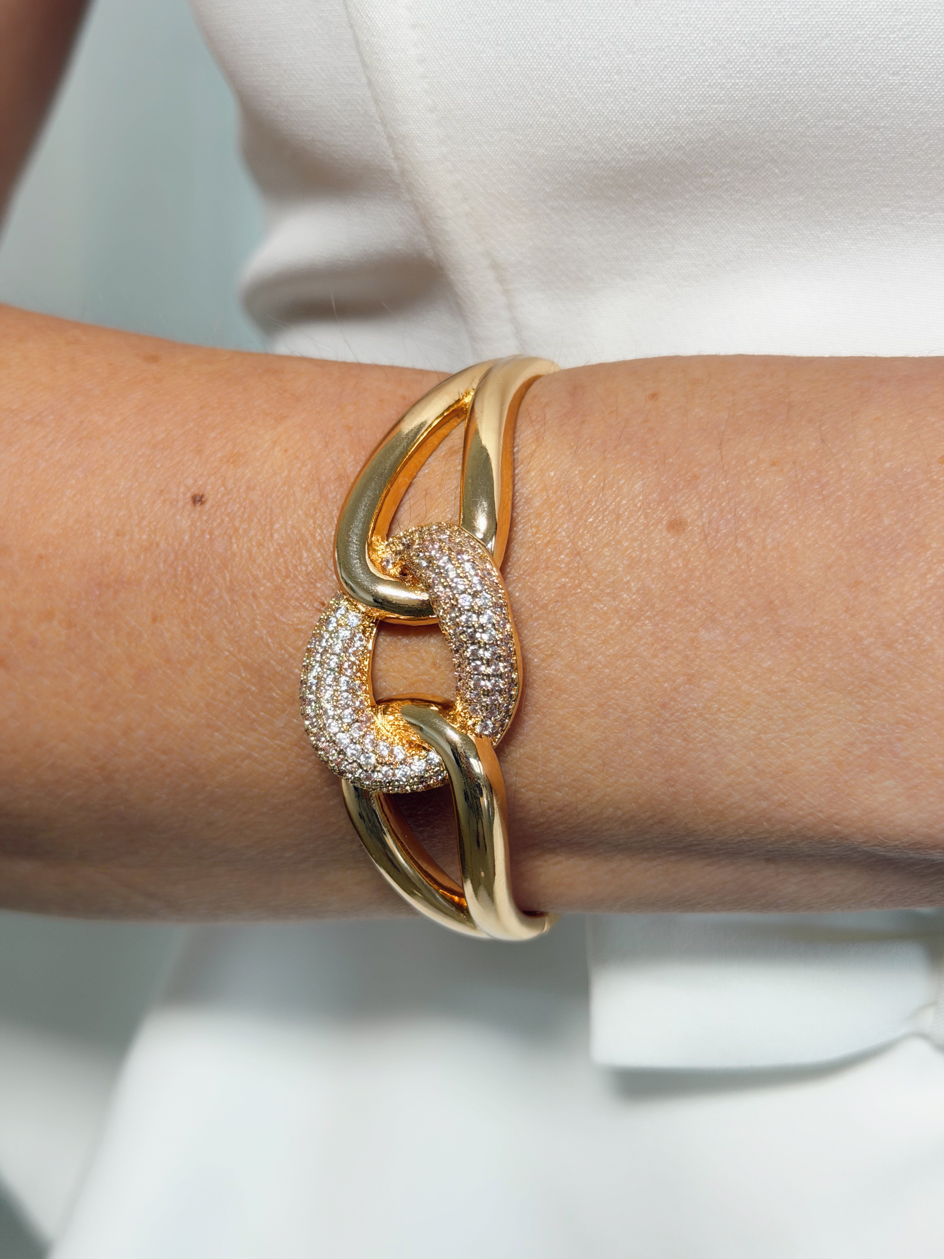 Pulseira de Ouro com Elos
