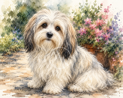 Watercolor Dog Portrait Art Print