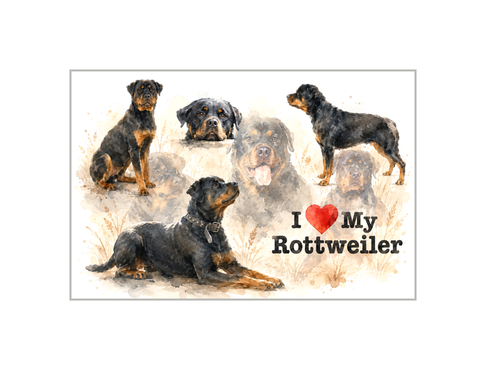 Rottweiler Love Wall Art