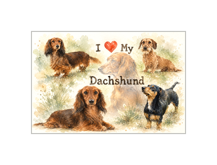 Dachshund Lovers Art Print