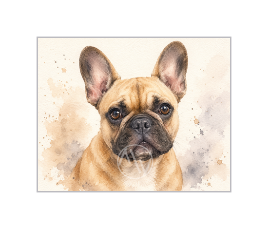 French Bulldog Watercolor Print