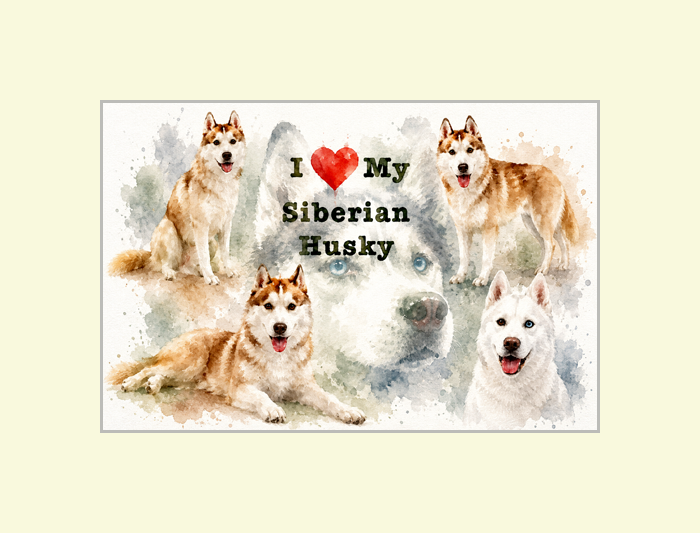 Siberian Husky Lover Art Print
