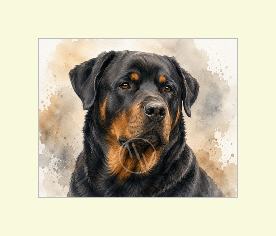 Rottweiler Dog Art Print