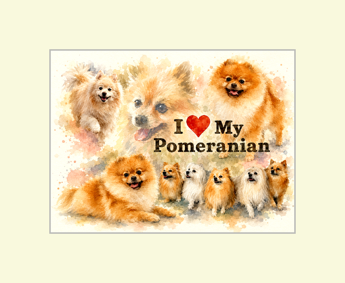 I Love My Pomeranian Wall Art