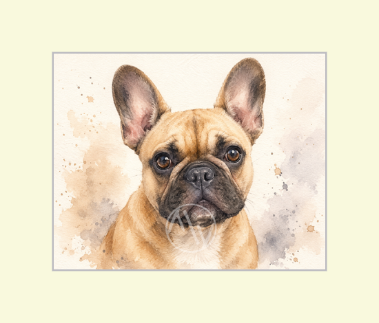 French Bulldog Watercolor Print