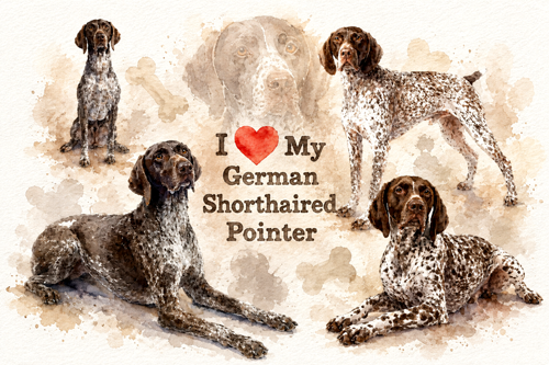 German Shorthaired Pointer Art Print