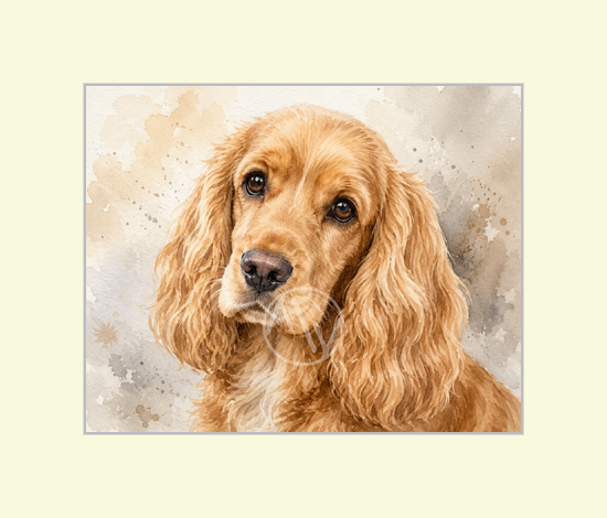 Cocker Spaniel Watercolor Print