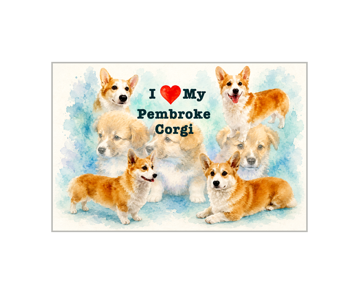 Pembroke Corgi Art Print