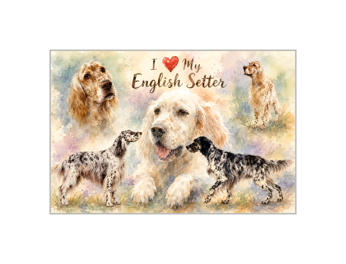 English Setter Dog Art Print
