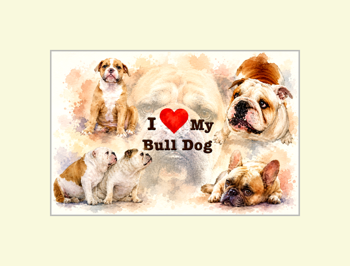 Bulldog Lovers Wall Art