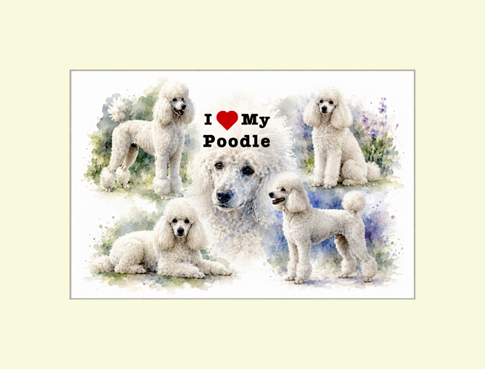 I Love My Poodle Poster