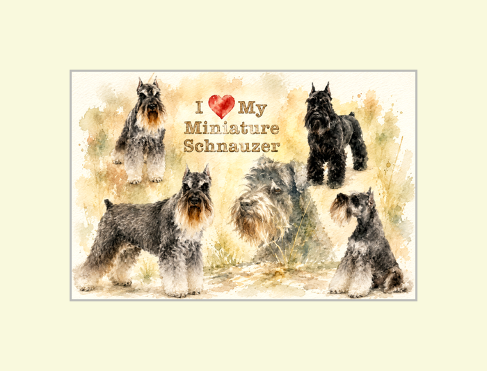Miniature Schnauzer Dog Lovers Poster