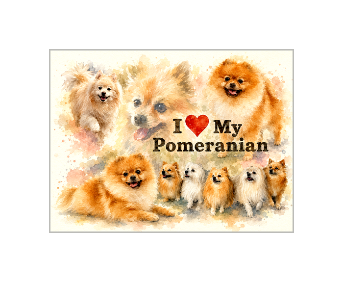 I Love My Pomeranian Canvas Print