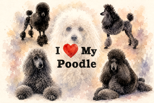 Poodle Lover Art Print