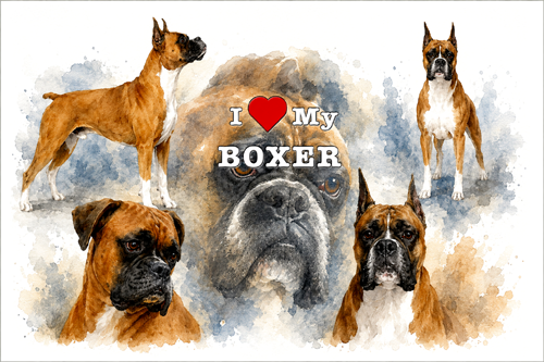Boxer Dog Art Poster